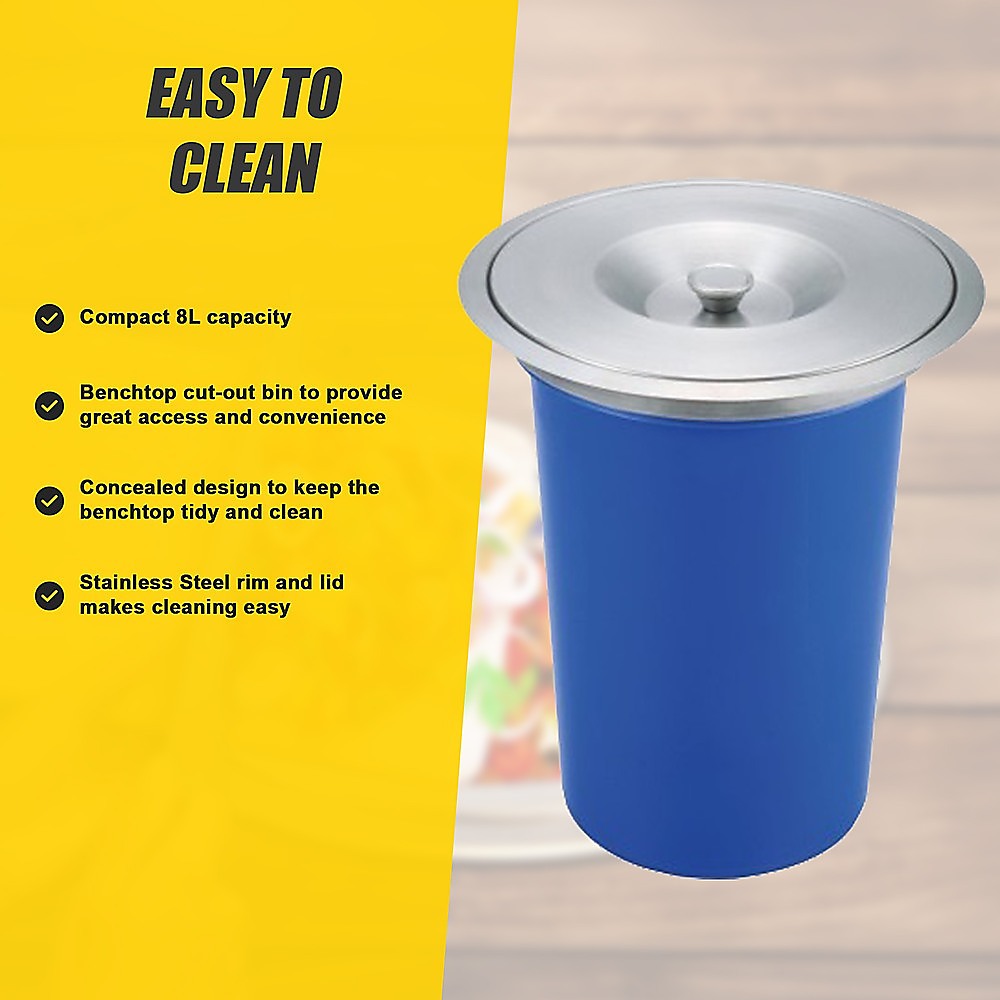 8L Concealed Benchtop Bin 11