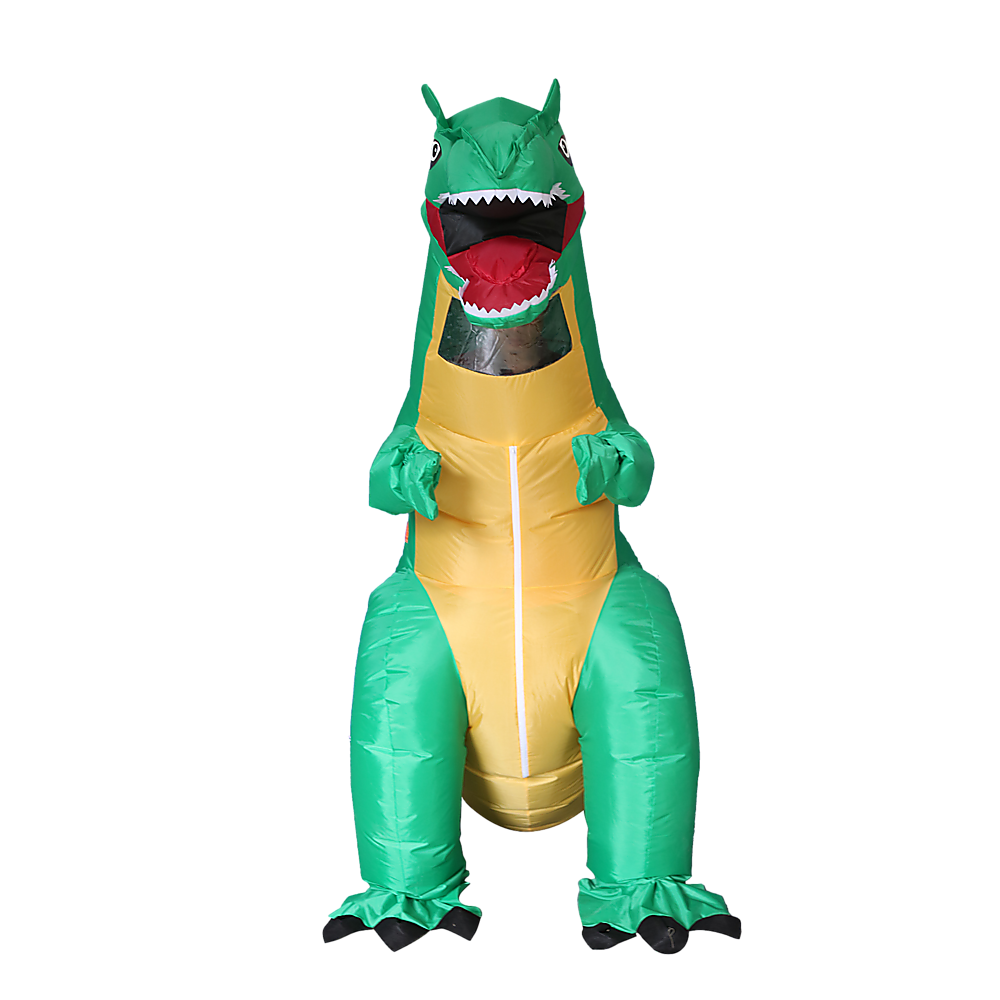 Dinosaur T-Rex Fancy Dress Fan Inflatable Costume Tyrannosaurus Suit 6