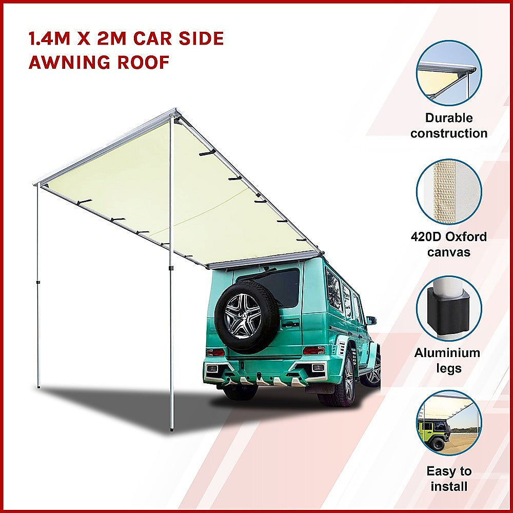1.4m x 2m Car Side Awning Roof 3