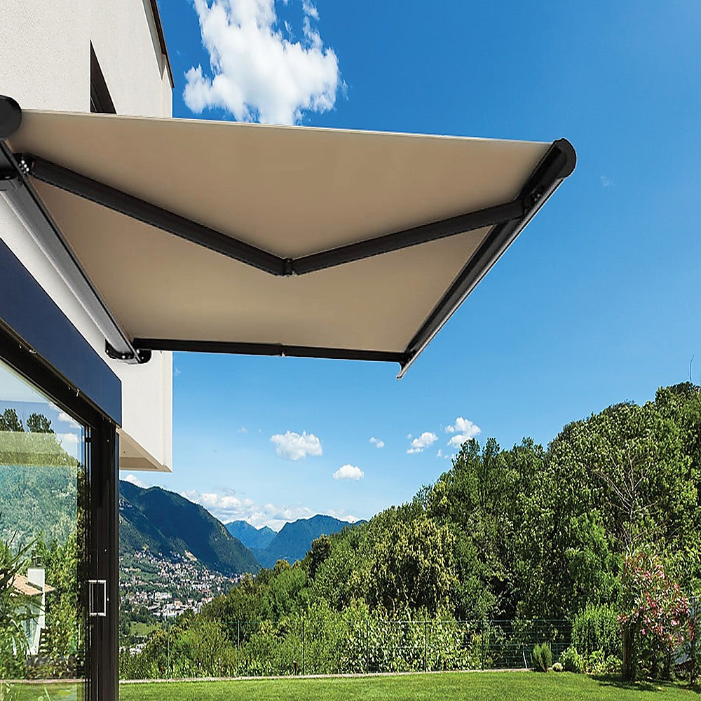 4.0m x 3.0m Retractable Folding Arm Awning Heavy Duty Full Cassette Motorised 5