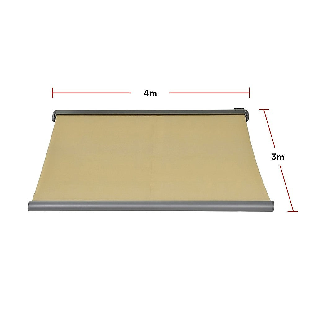 4.0m x 3.0m Retractable Folding Arm Awning Heavy Duty Full Cassette Motorised 11