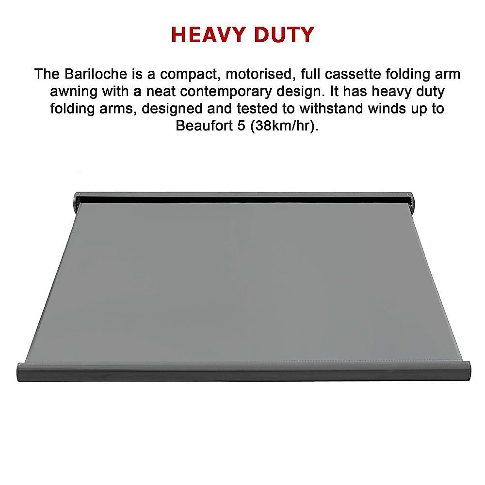 4.0m x 3.0m Retractable Folding Arm Awning Heavy Duty Full Cassette Motorised 11