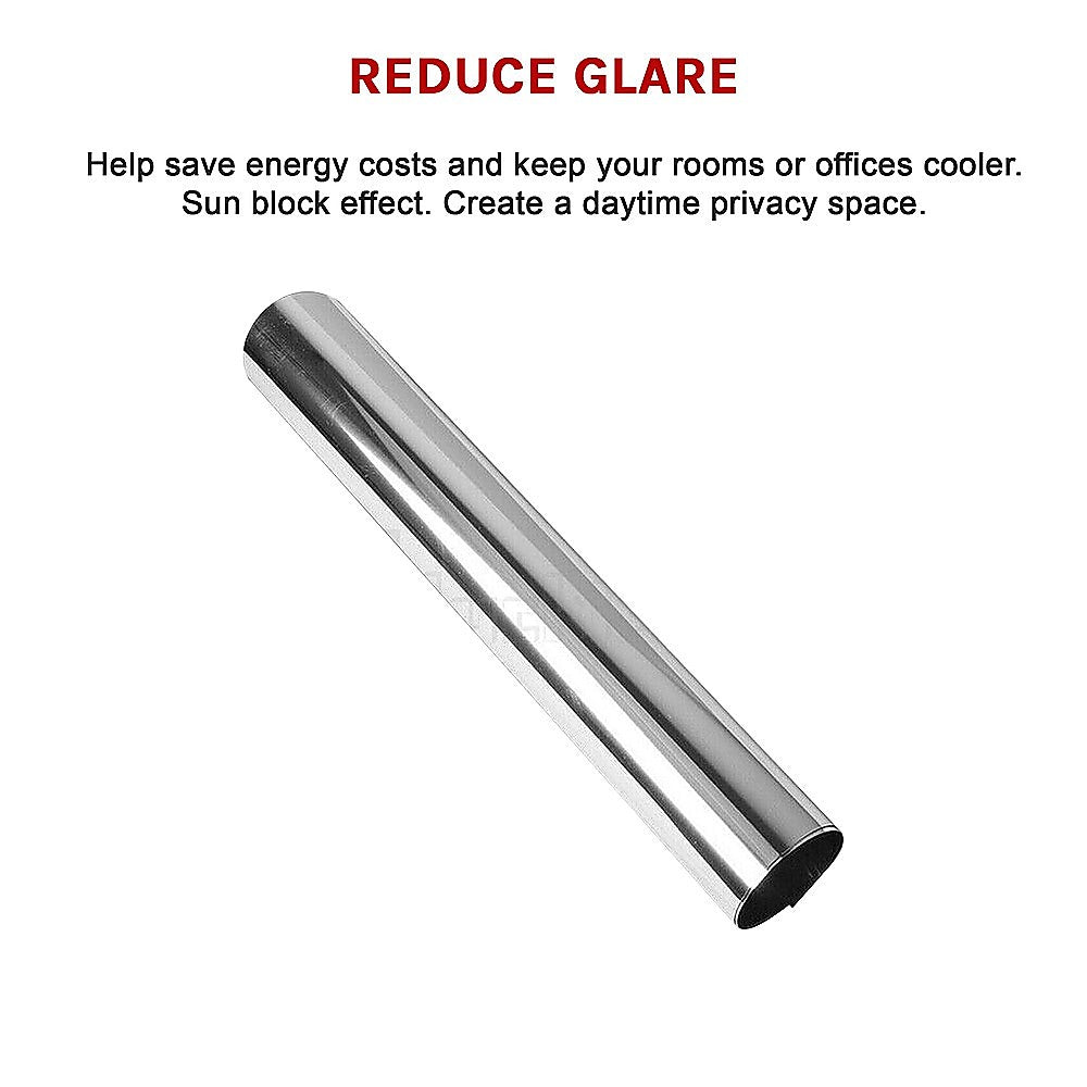 One Way Mirror Privacy Reflection Window Tint Film STOP HEAT 24Ft x 2Ft 8