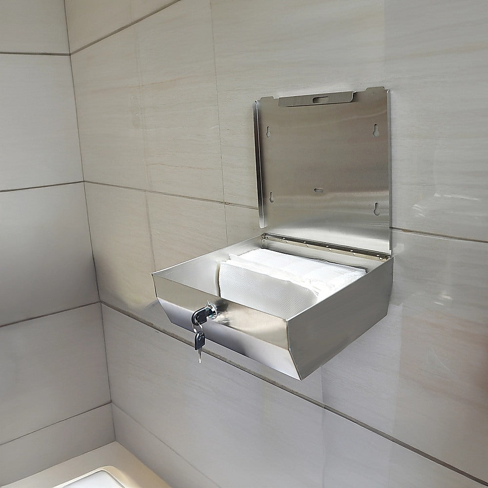 304 Stainless Steel Hand Paper Towel Dispenser Holder Toilet Heavy Duty 5