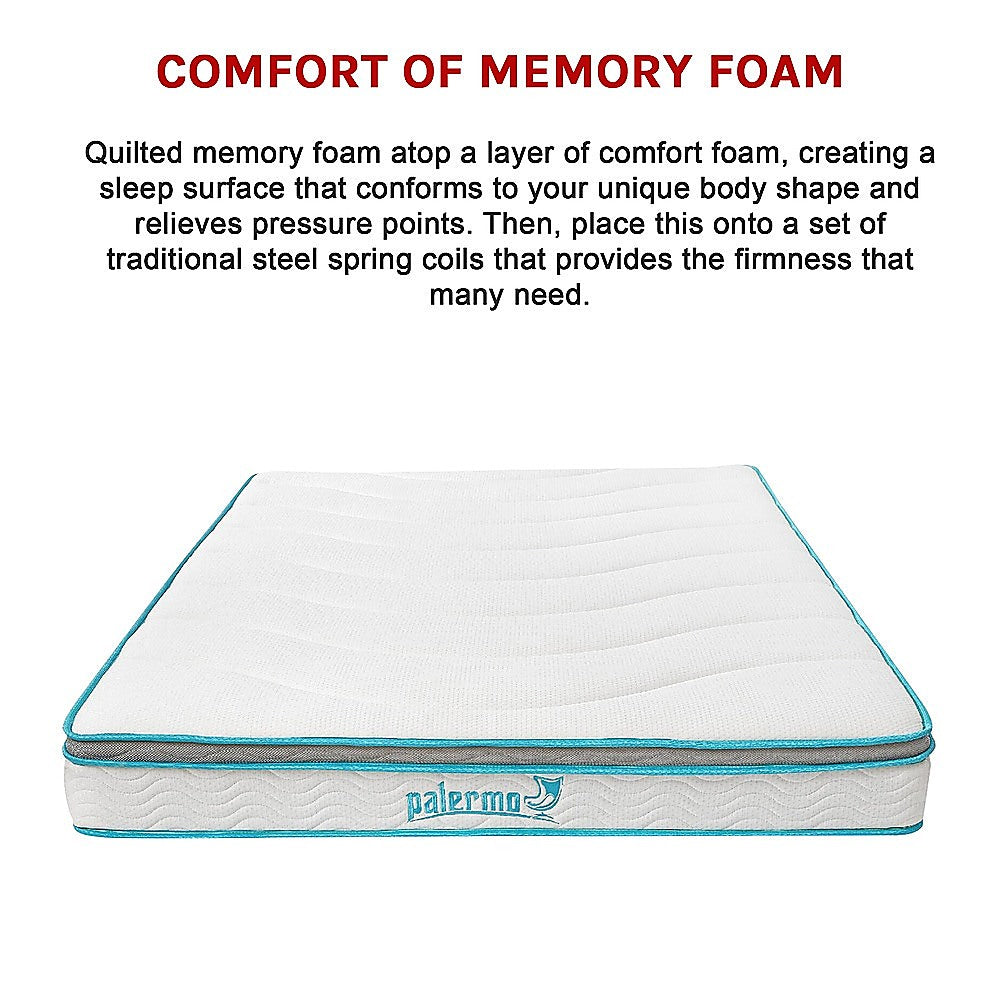 Palermo Queen 20cm Memory Foam and Innerspring Hybrid Mattress 11