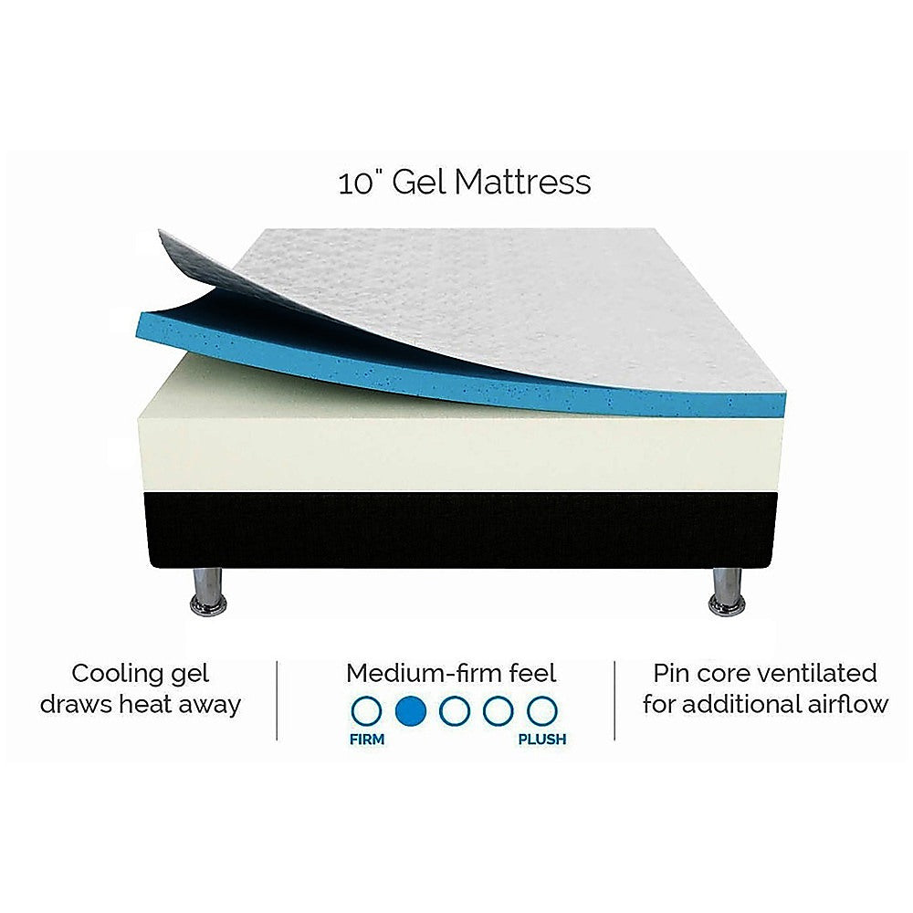 Palermo King Single 25cm Gel Memory Foam Mattress - Dual-Layered - CertiPUR-US Certified 6