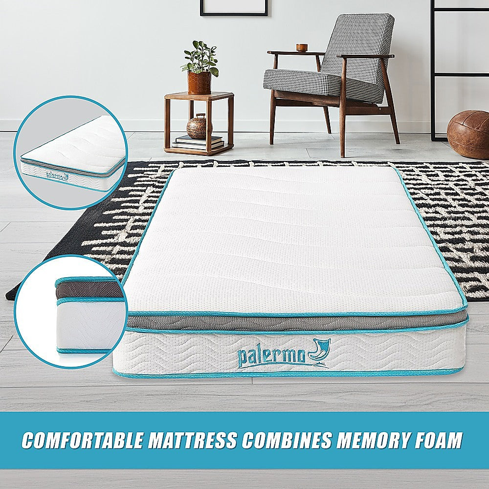 Palermo King Single 20cm Memory Foam and Innerspring Hybrid Mattress 8