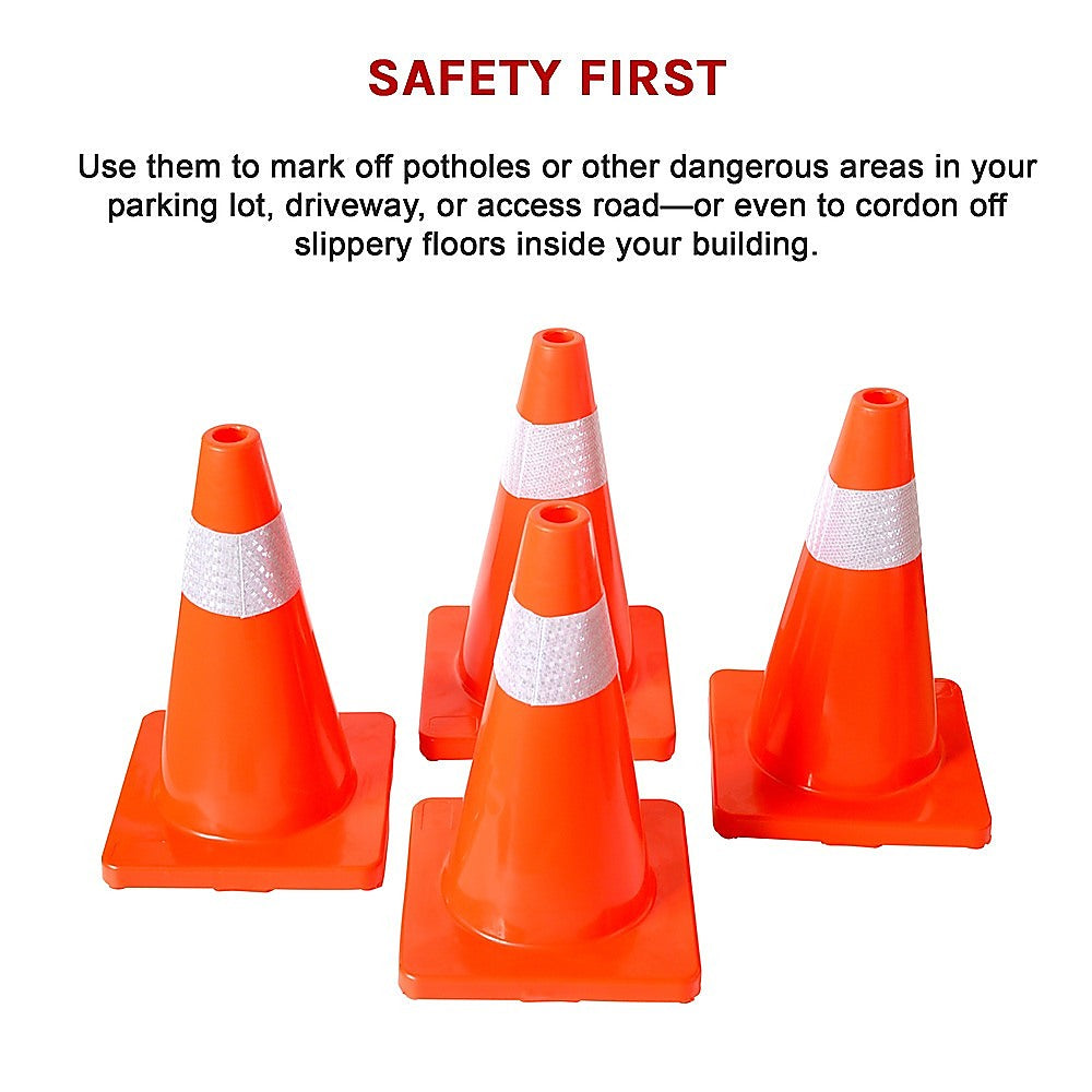 4pcs 45cm Road Traffic Cones Reflective Overlap Parking Emergency Safety Cone 6