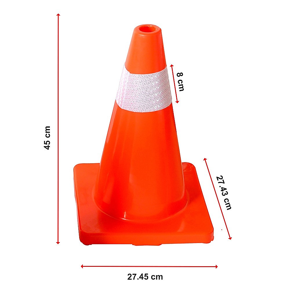 4pcs 45cm Road Traffic Cones Reflective Overlap Parking Emergency Safety Cone 7