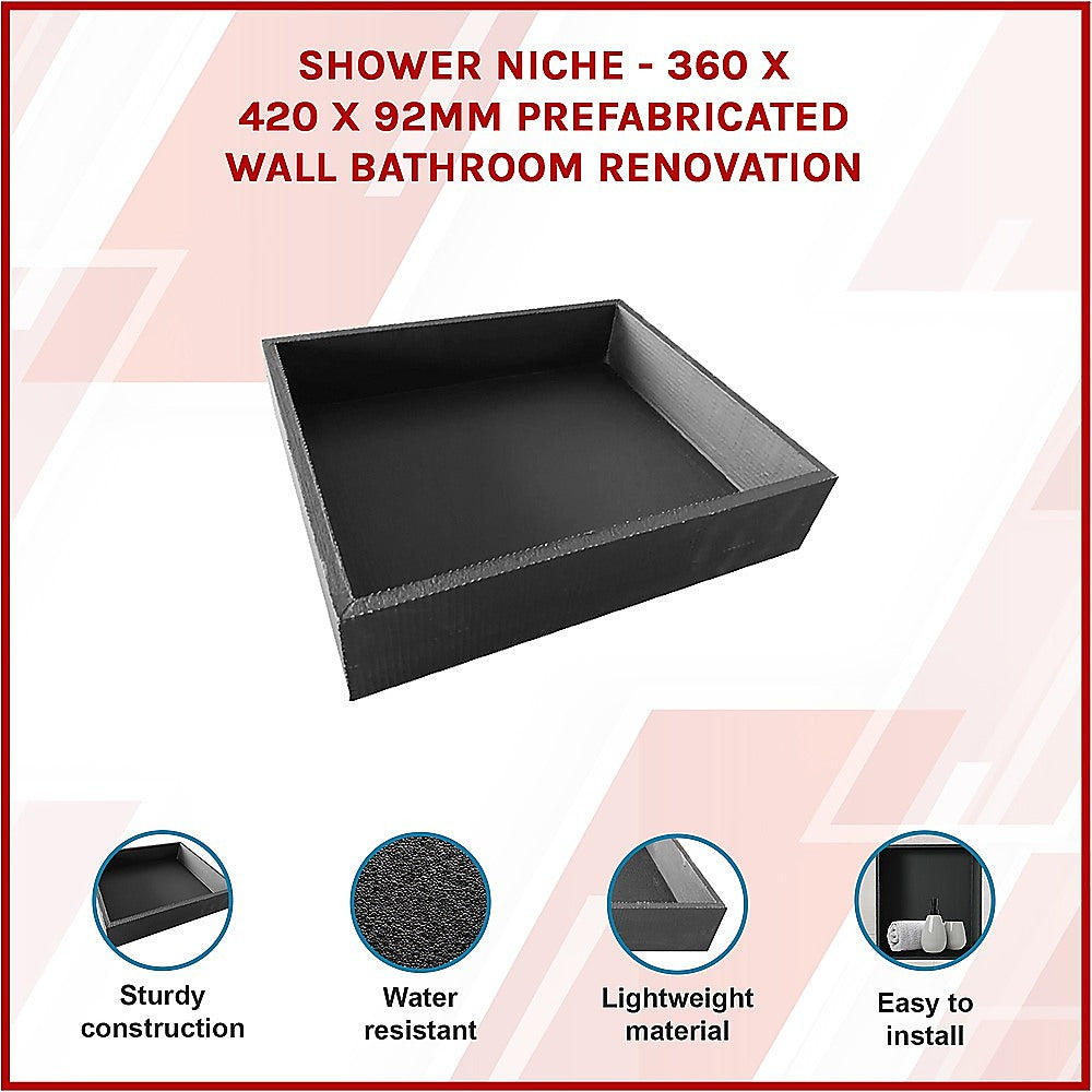 Shower Niche - 360 x 420 x 92mm Prefabricated Wall Bathroom Renovation 3