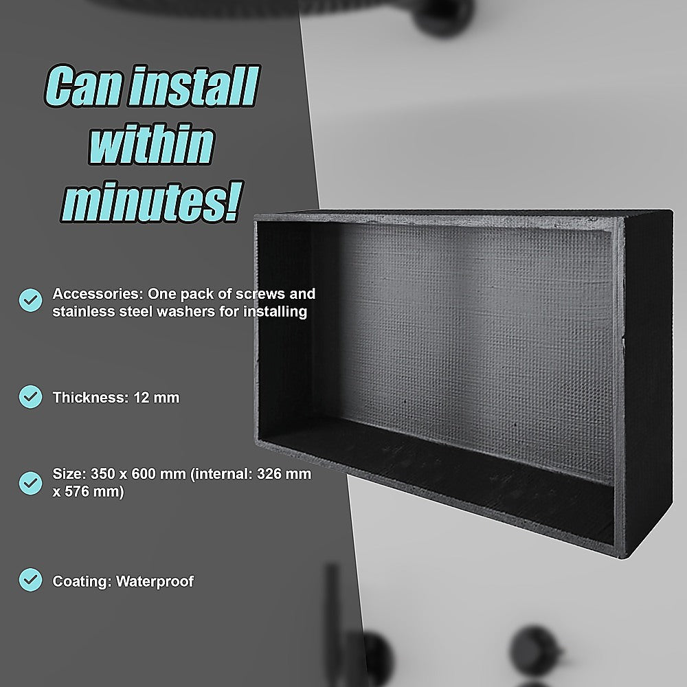 Shower Niche - 350 x 600 x 92mm Prefabricated Wall Bathroom Renovation 10