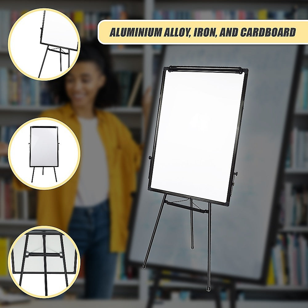 60 x 90cm Magnetic Writing Whiteboard Dry Erase w/ Height Adjustable Tripod Stand 8