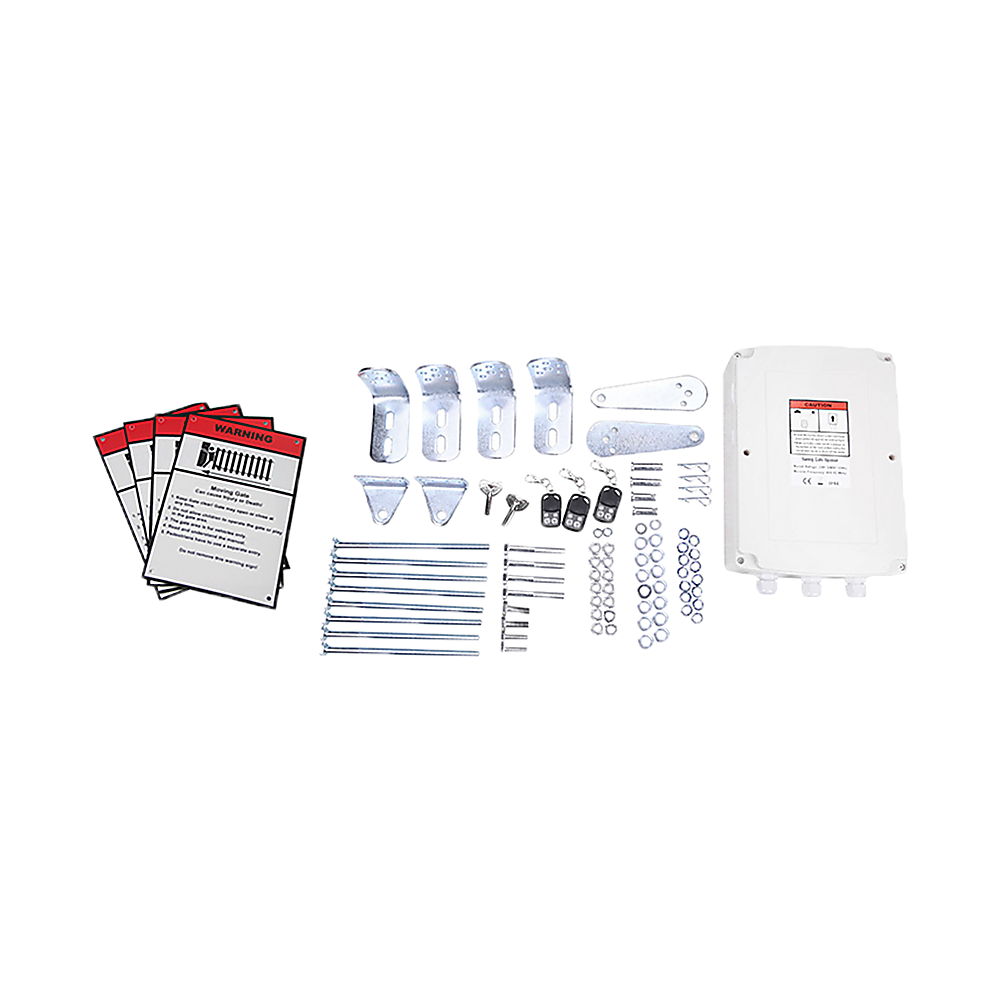 1200KG 20W Solar Double Swing Auto Motor Remote Gate Opener 4