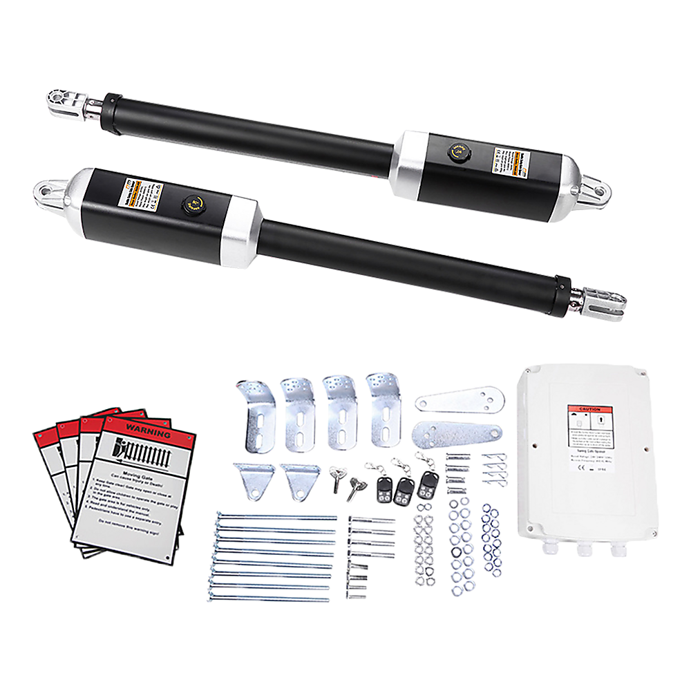 1200KG 20W Solar Double Swing Auto Motor Remote Gate Opener 7