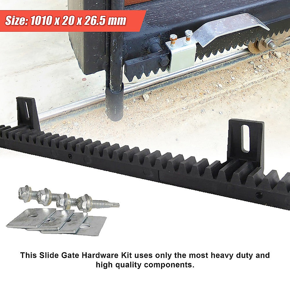 Sliding Gate Hardware Accessories Kit - 4m Gear Rack Track 4
