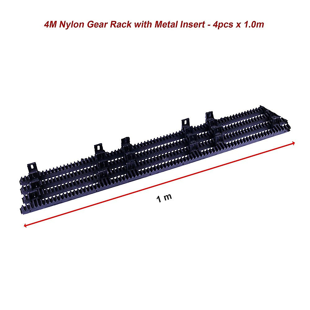 Sliding Gate Hardware Accessories Kit - 4m Gear Rack Track 10