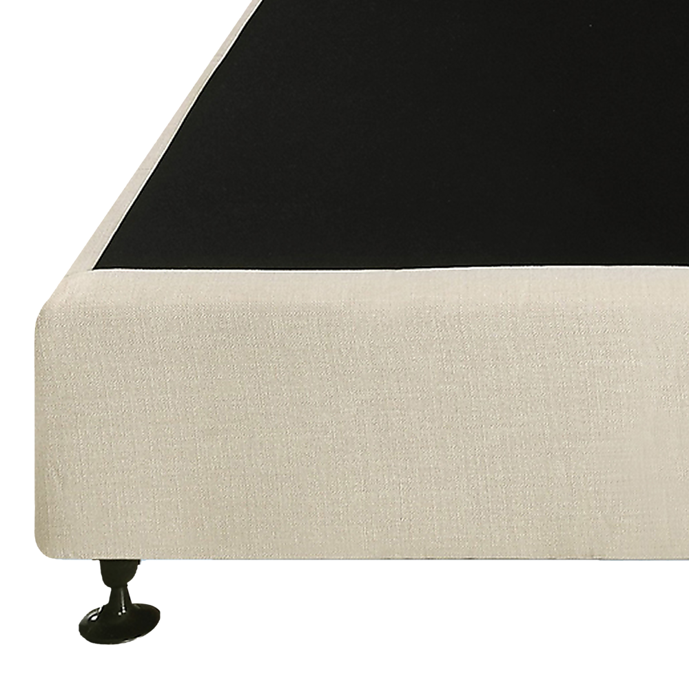 Palermo Queen Ensemble Bed Base Platinum Natural Sand Linen Fabric 5