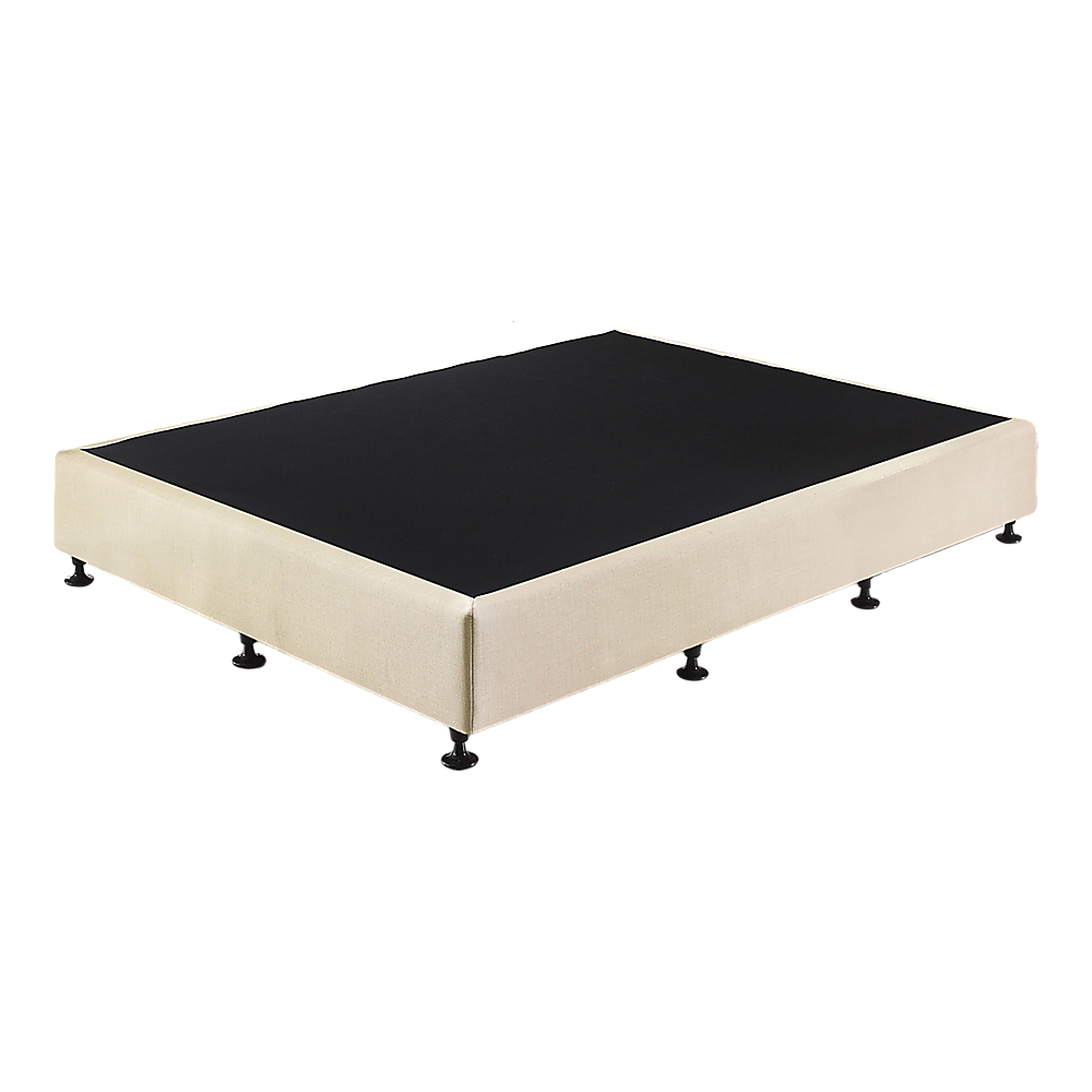 Palermo Queen Ensemble Bed Base Platinum Natural Sand Linen Fabric 8