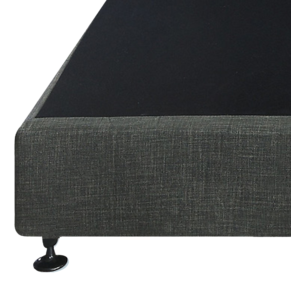 Palermo King Ensemble Bed Base Platinum Graphite Linen Fabric 5