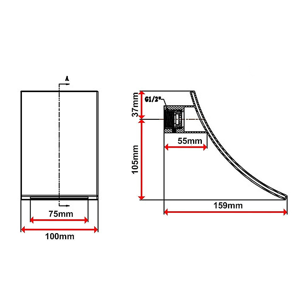 304SS Waterfall Bath Spout 12