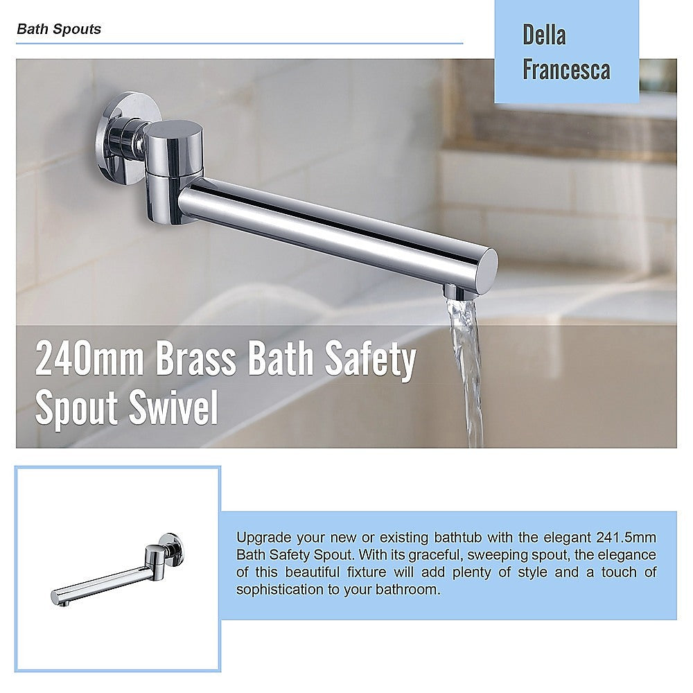 240mm Brass Bath Safety Spout Swivel 9