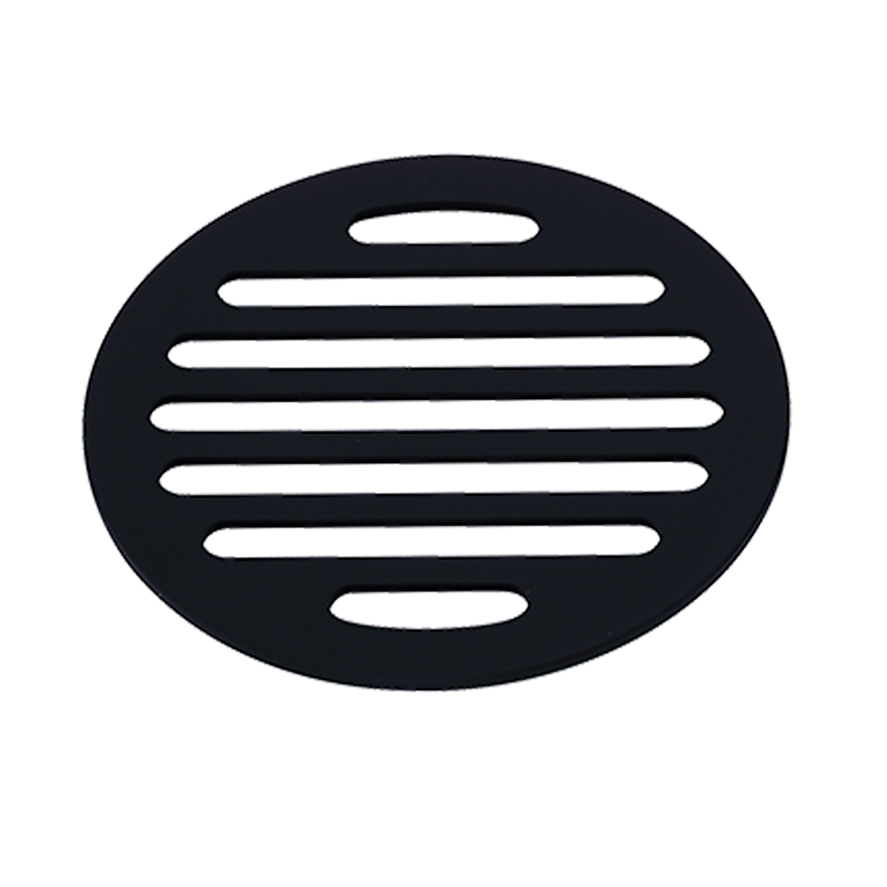 Square Black Floor Grate Drain 110 mm Full Brass Construction 6