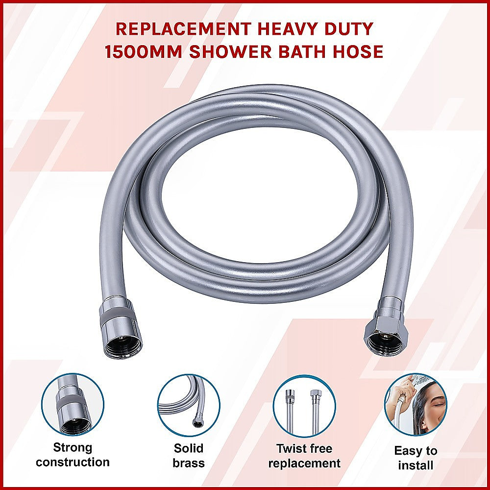 Replacement Heavy Duty 1500mm Shower Bath Hose 3