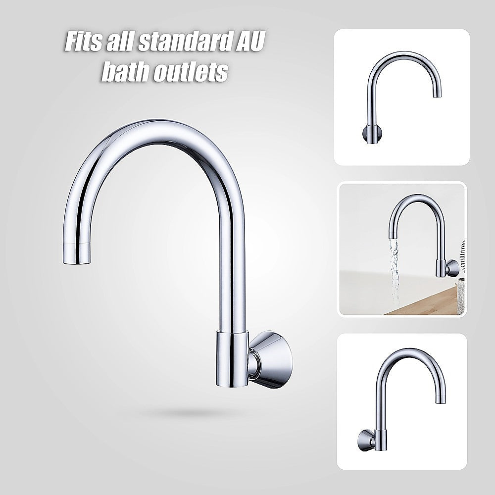 High Reach Swivel Wall Kitchen Laundry Bath Basin Spout 7