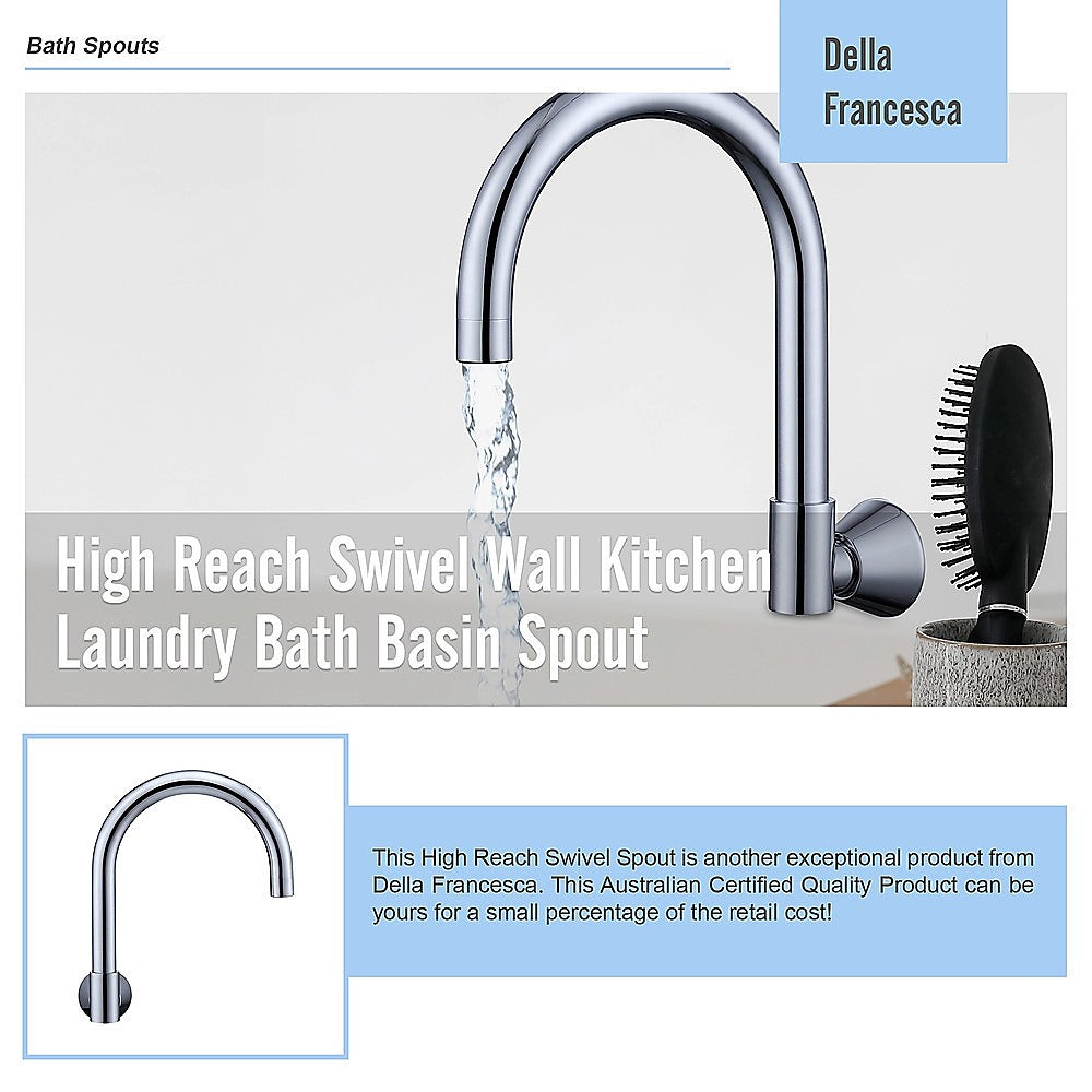 High Reach Swivel Wall Kitchen Laundry Bath Basin Spout 8