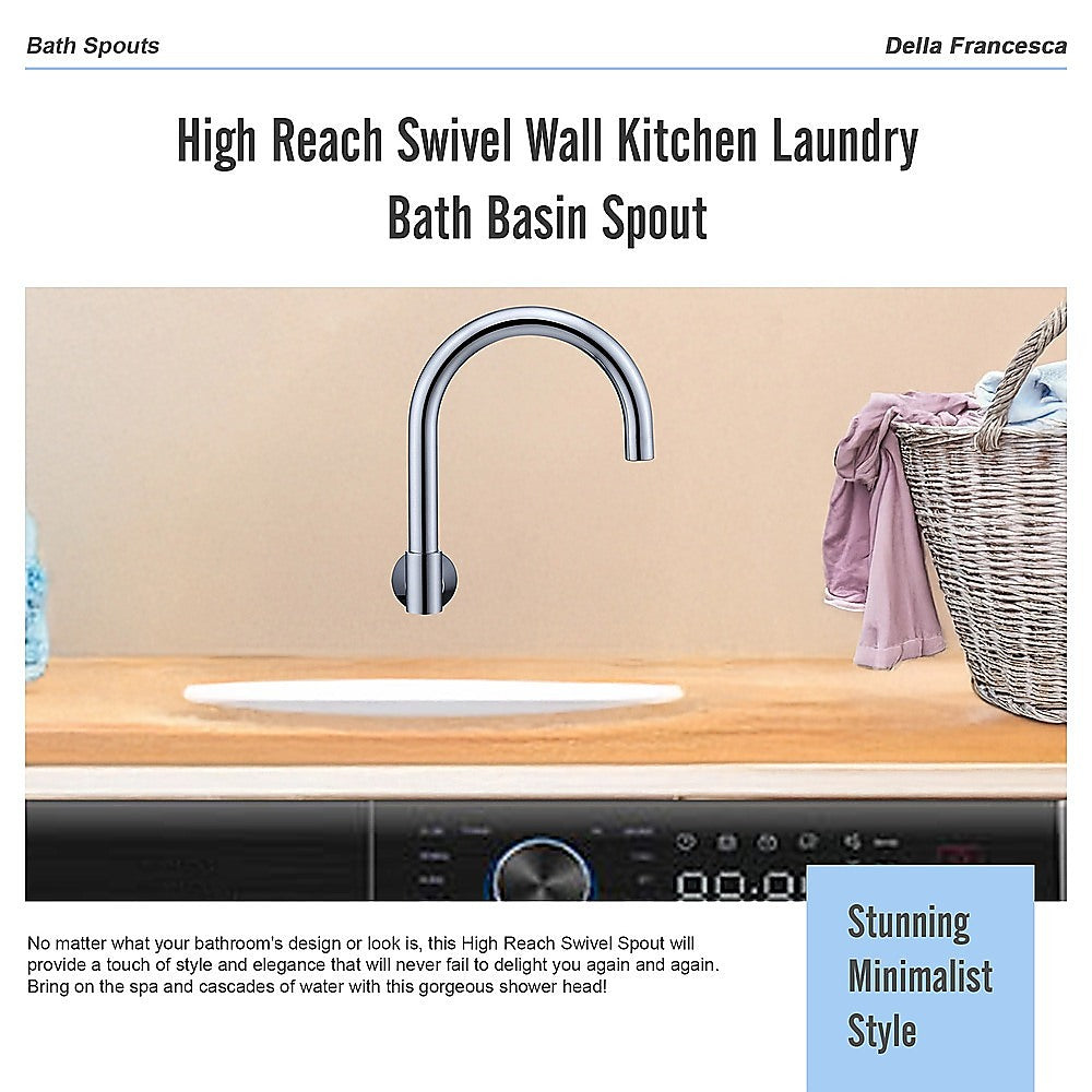 High Reach Swivel Wall Kitchen Laundry Bath Basin Spout 9