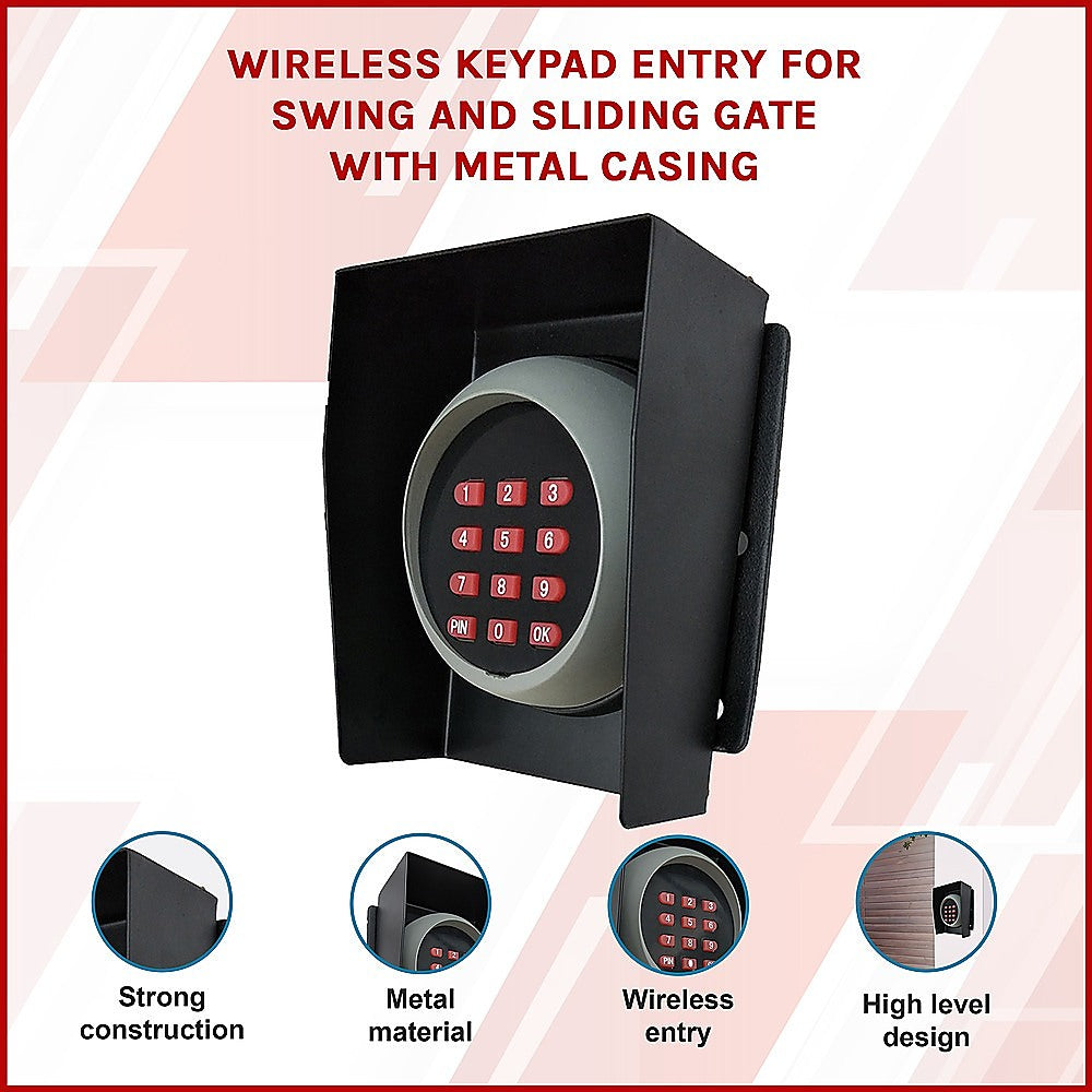 Wireless Keypad Entry For Swing And Sliding Gate with Metal Casing 3