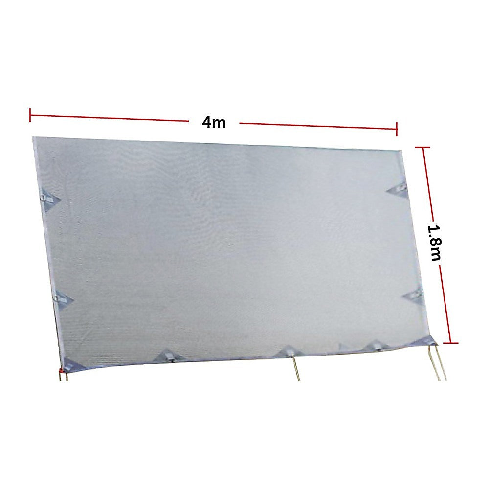 4m Caravan Privacy Screen Side Sunscreen Sun Shade for 14' Roll Out Awning 8