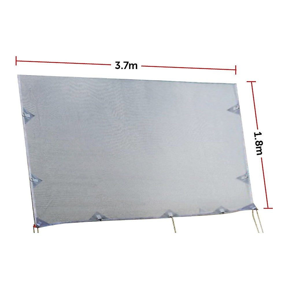 3.7m Caravan Privacy Screen Side Sunscreen Sun Shade for 13' Roll Out Awning 8