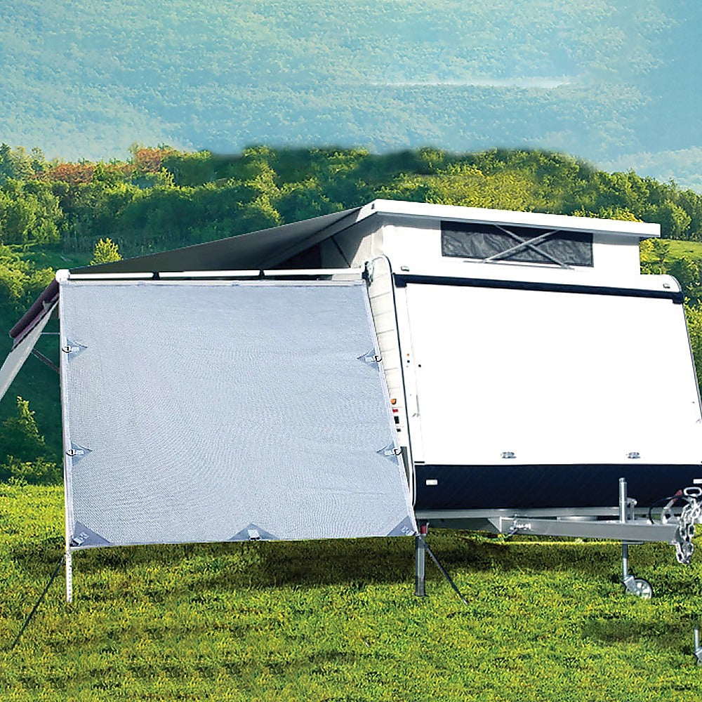 Pop Top Caravan Privacy Screen Sun Shade Side Extension 2.1 x 1.8m 6