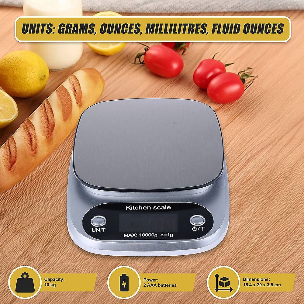 Kitchen Scale Digital Postal LCD Electronic Weight Scales Food Shop 10kg/1g 8