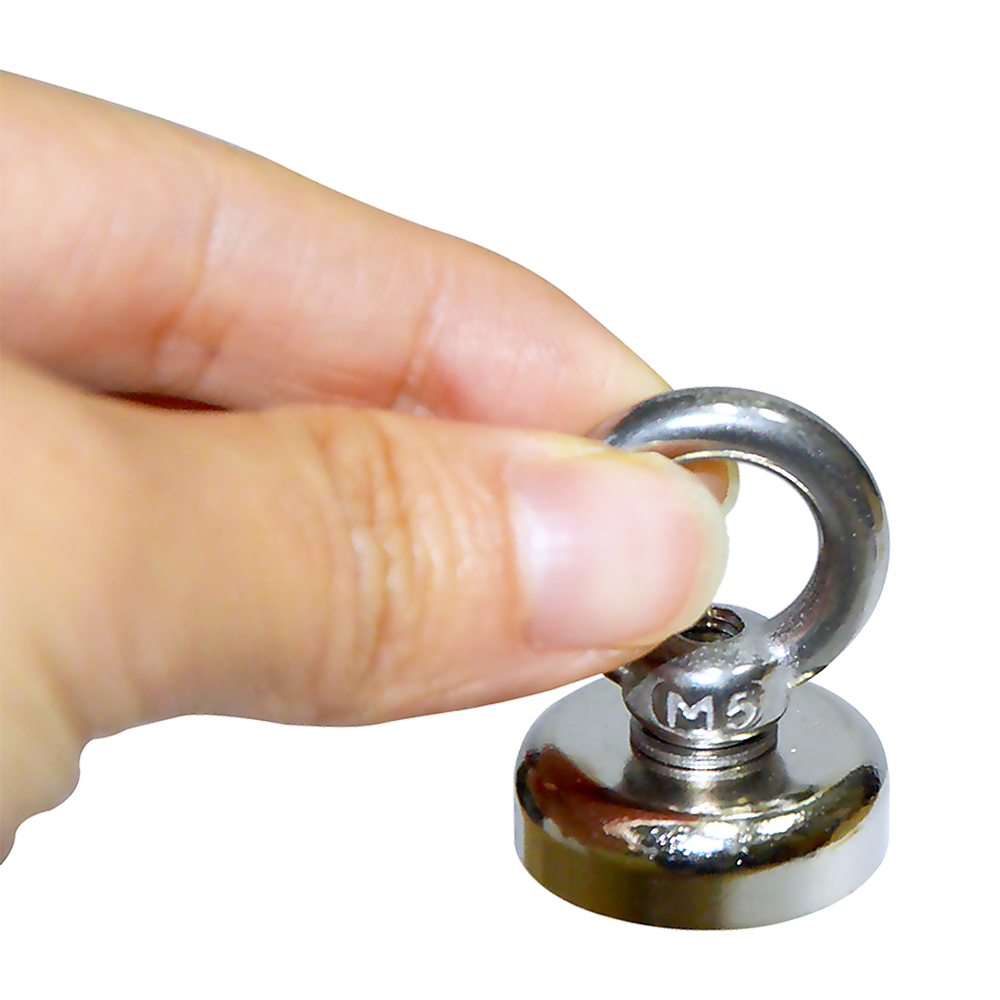 12Kg SALVAGE Strong MAGNET N52 Neodymium Eyebolt Circular Ring 4