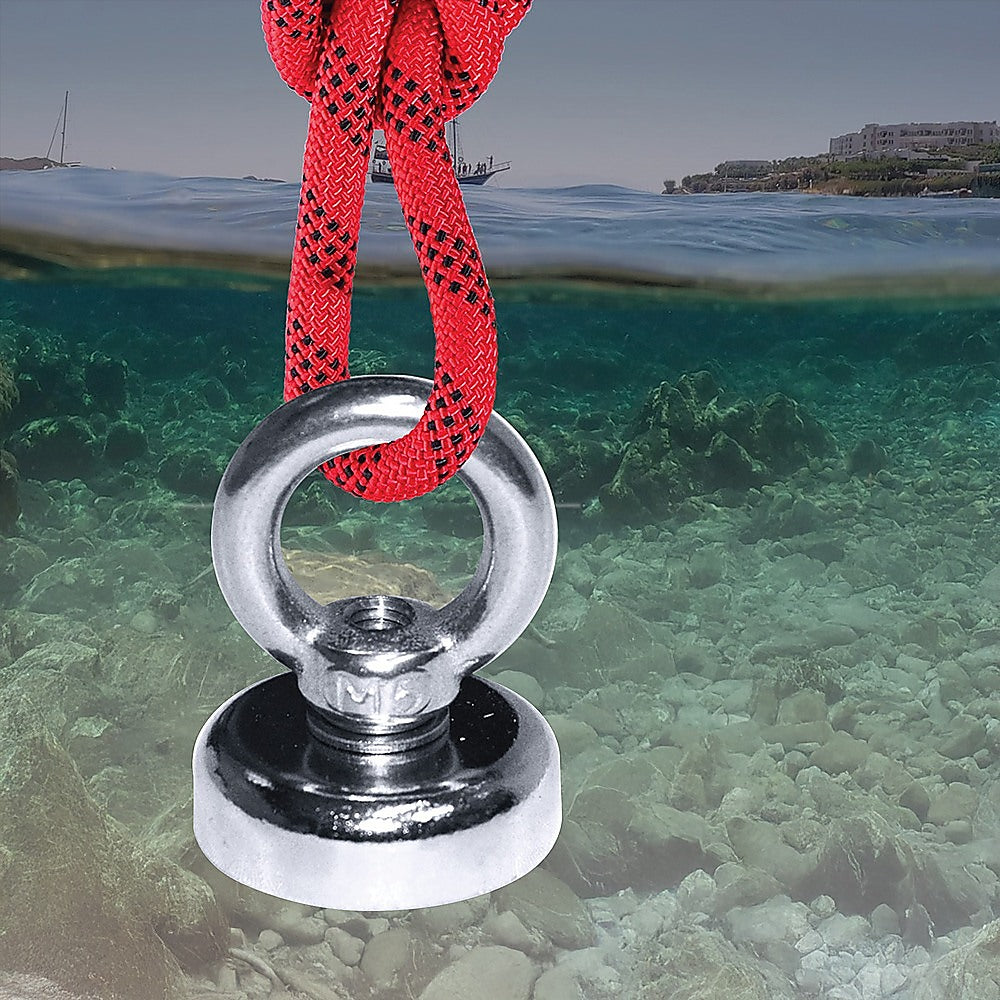 12Kg SALVAGE Strong MAGNET N52 Neodymium Eyebolt Circular Ring 6