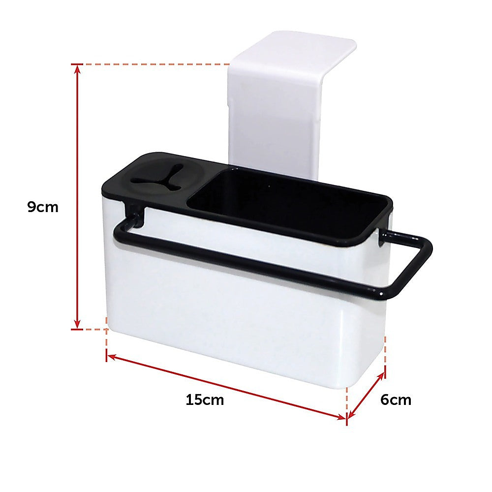 Sink Aid Self Draining Caddy Kitchen Sponges Brush Soap 12