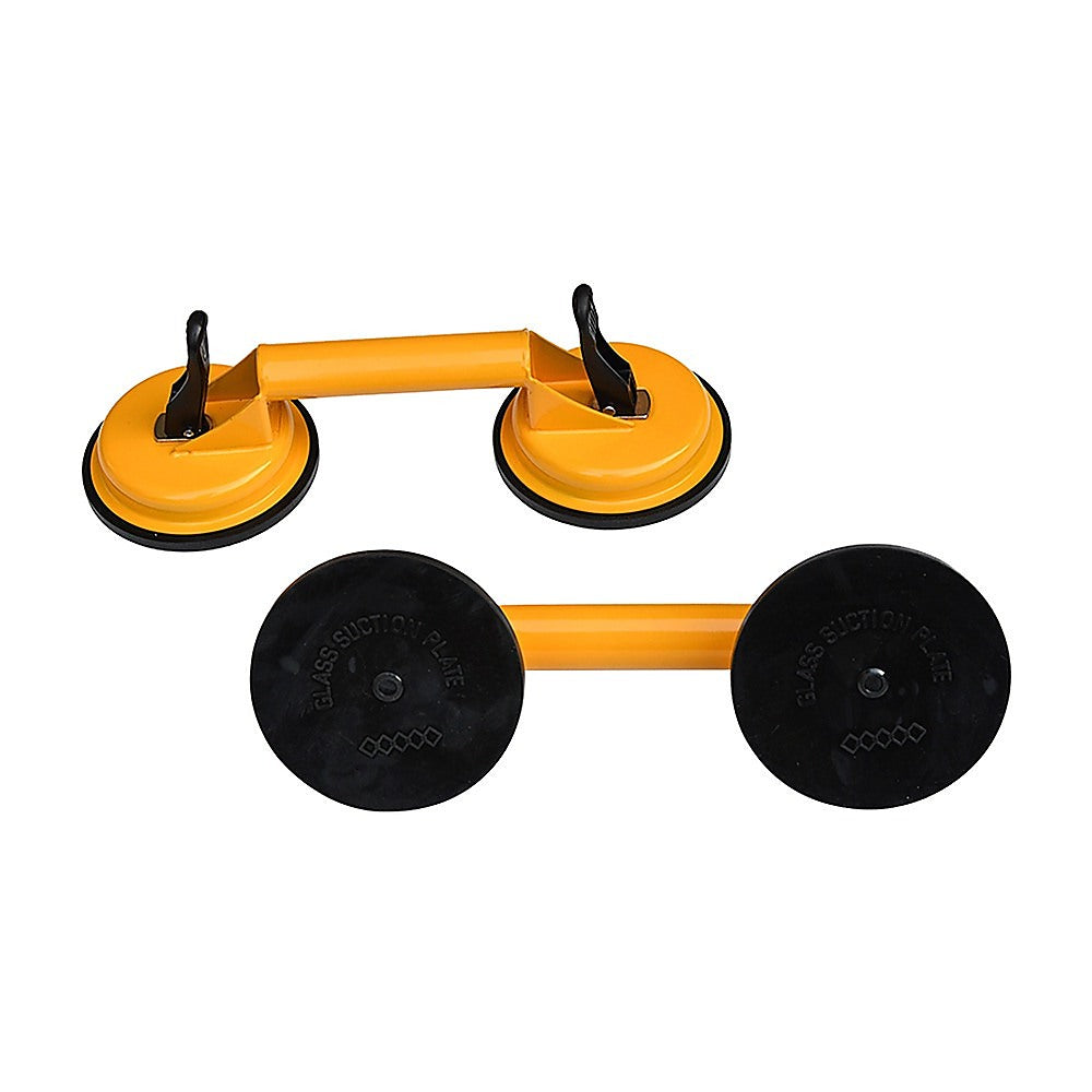 2x 100kg Aluminum Alloy Double Locking Suction Cup Glazer Glass Sucker Lifter 6