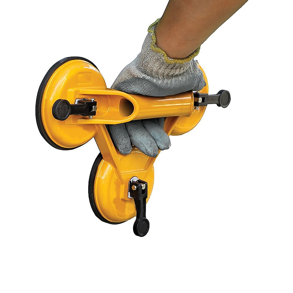2x 150kg Load Aluminum Triple Suction Cup Pad Glazer Glass Sucker Remover Lifter 4