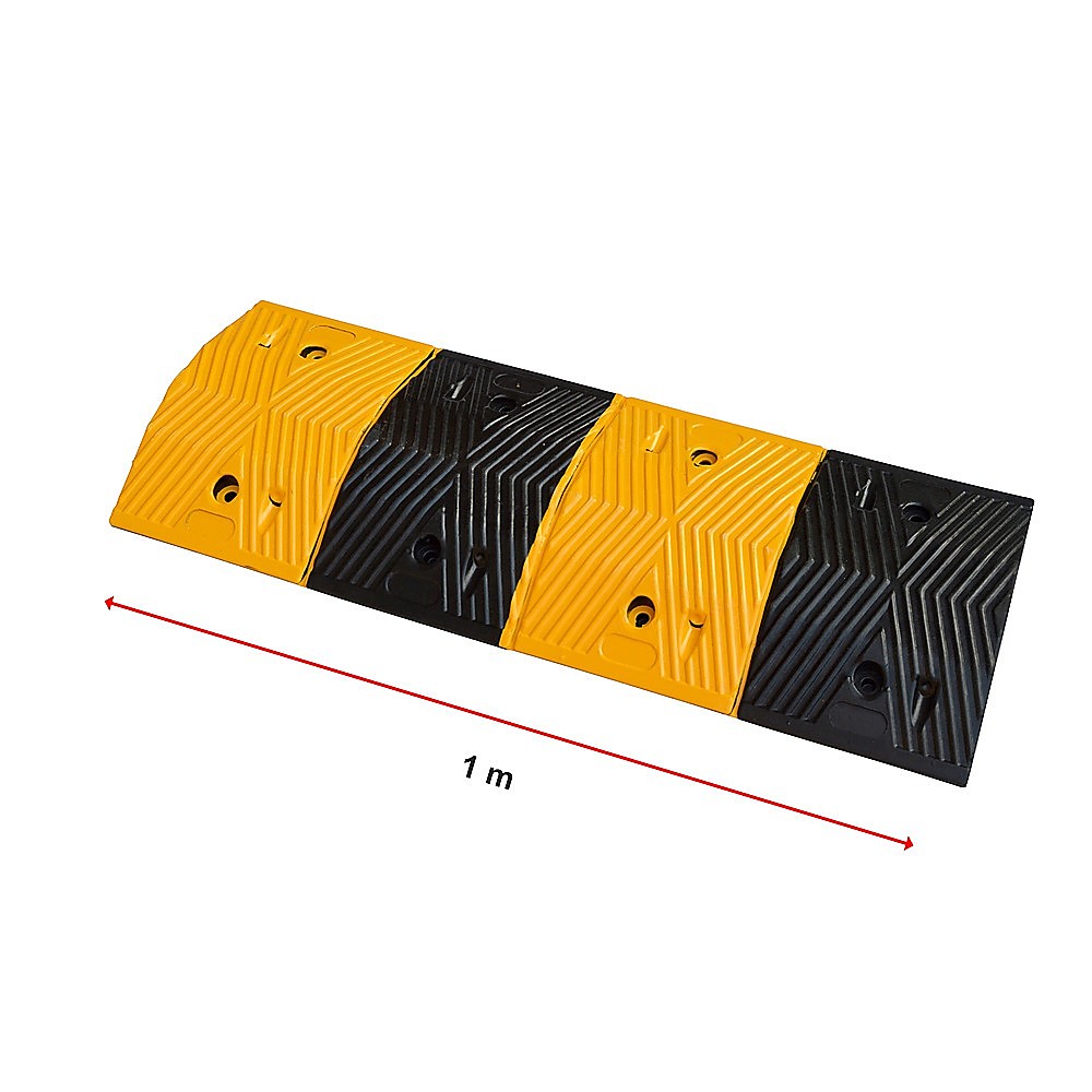 Pair of 1m Long 60T Load Rubber Speed Bump Hump Modular Speed Humps Road Hump 12