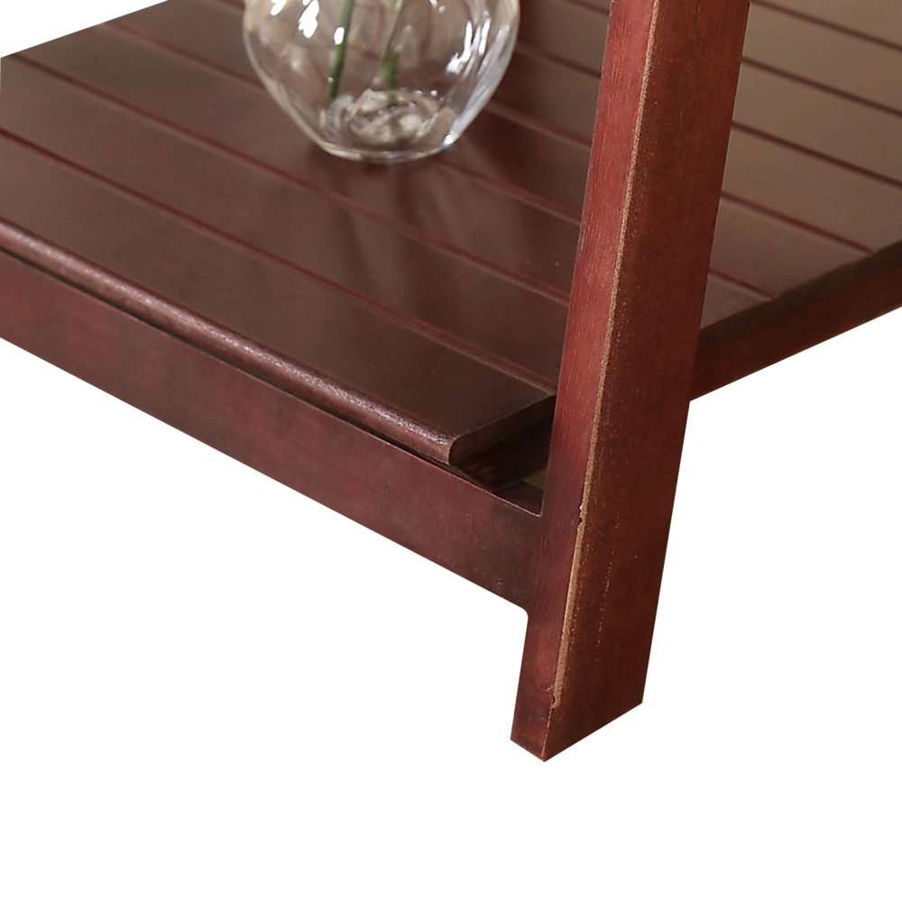 5 Tier Wooden Ladder Shelf Stand Storage Book Shelves Shelving Display Rack 5