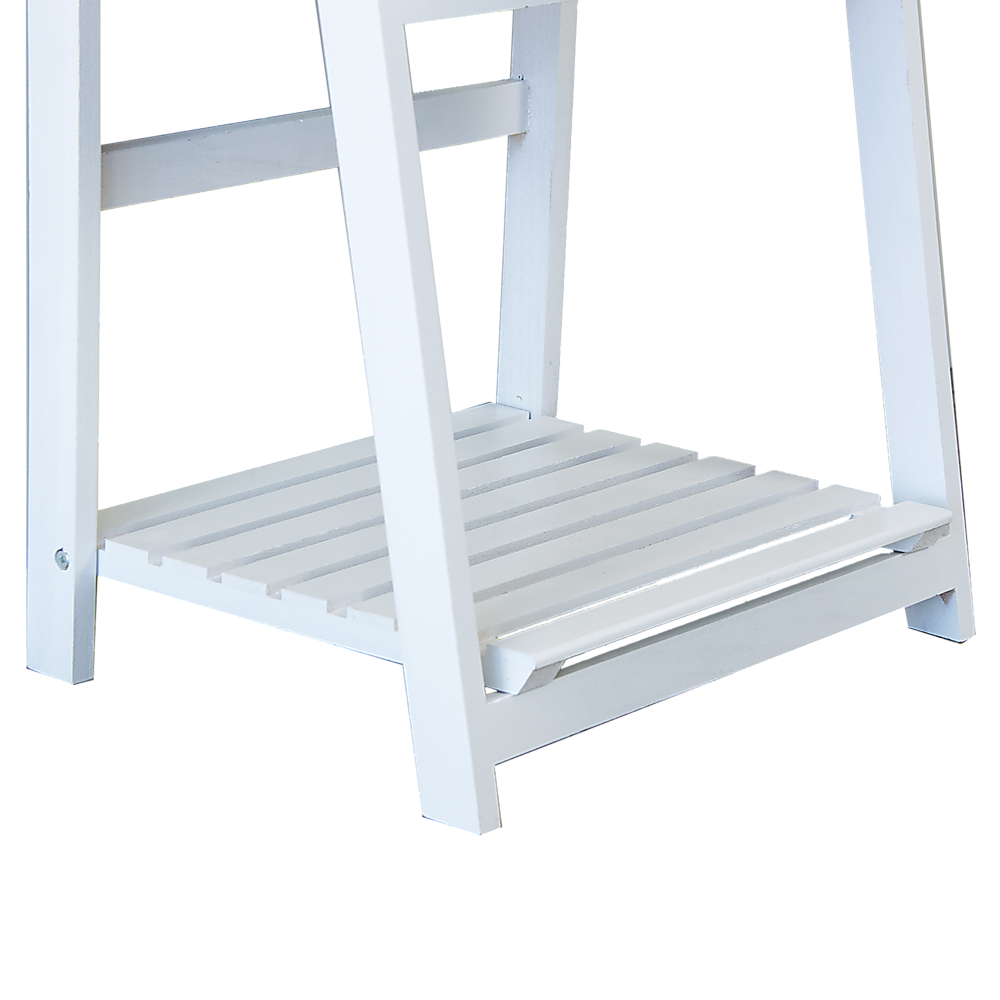 5 Tier Wooden Ladder Shelf Stand Storage Book Shelves Shelving Display Rack 4