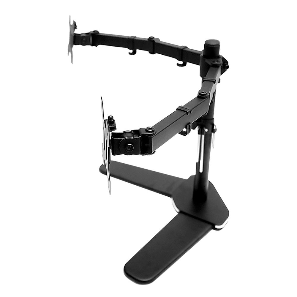 13"-27" Dual Screen Monitor Stand TV Bracket Computer Display Desk Mount Holder 4