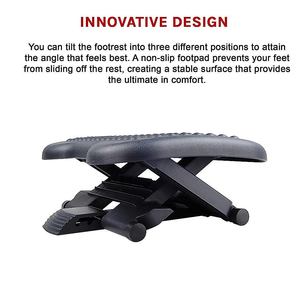 Footrest Under Desk Foot / Leg Rest for Office Chair Ergonomic Computer Plastic 7