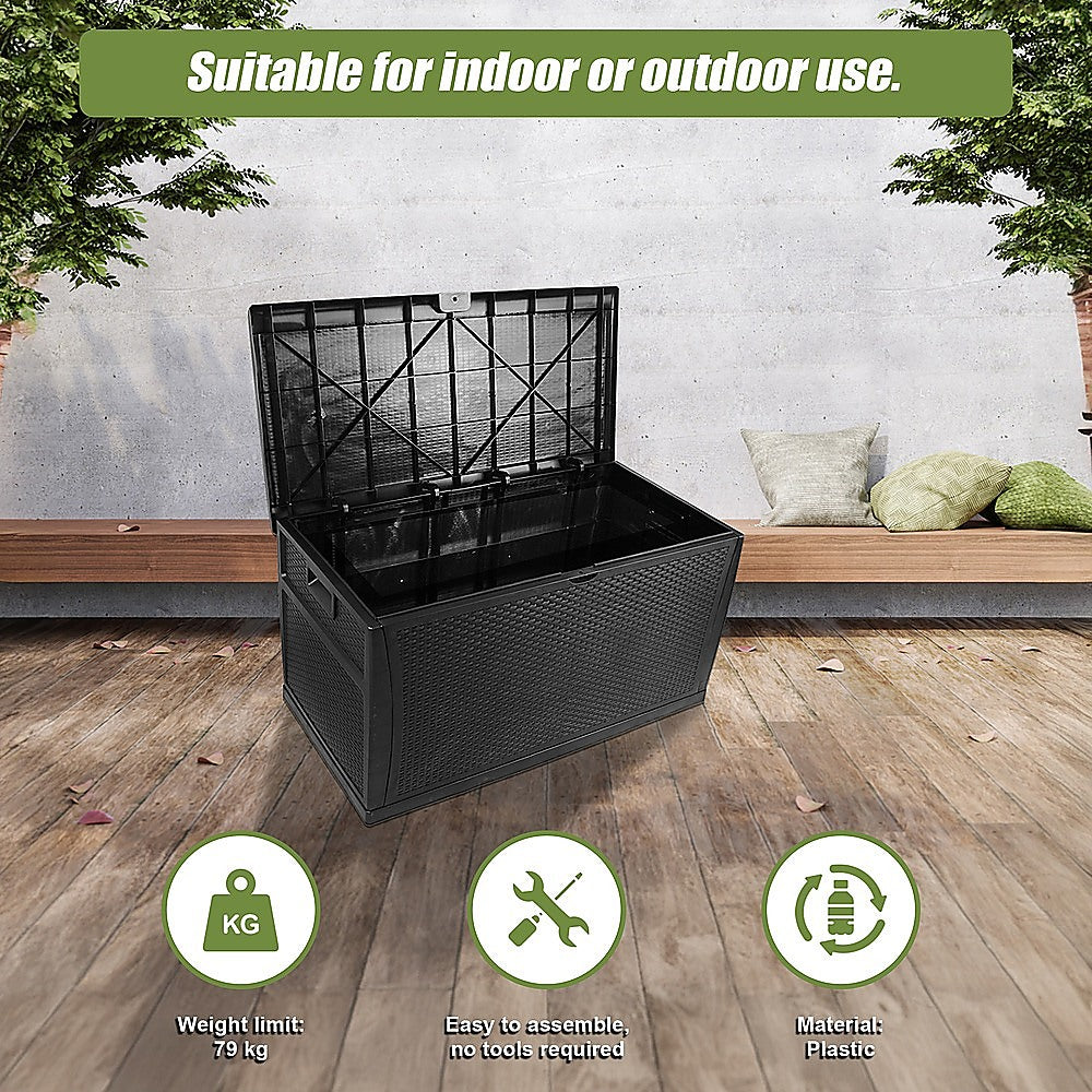 Patio Deck Box Outdoor Storage Plastic Bench Box 450 Litre 4