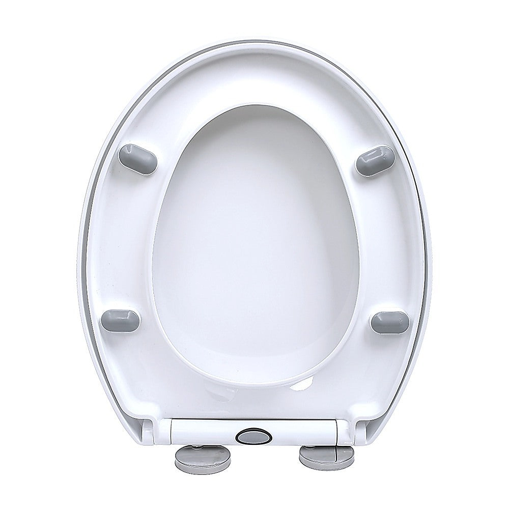 Quick Release Soft Close Toilet Seat White Bathroom Heavy Duty 4