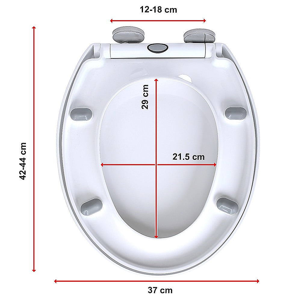 Quick Release Soft Close Toilet Seat White Bathroom Heavy Duty 12