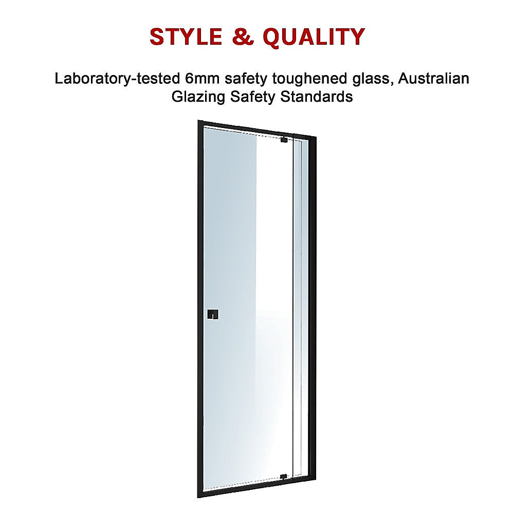 Adjustable Semi Frameless Shower Screen (74~82) x 195cm Australian Safety Glass 6