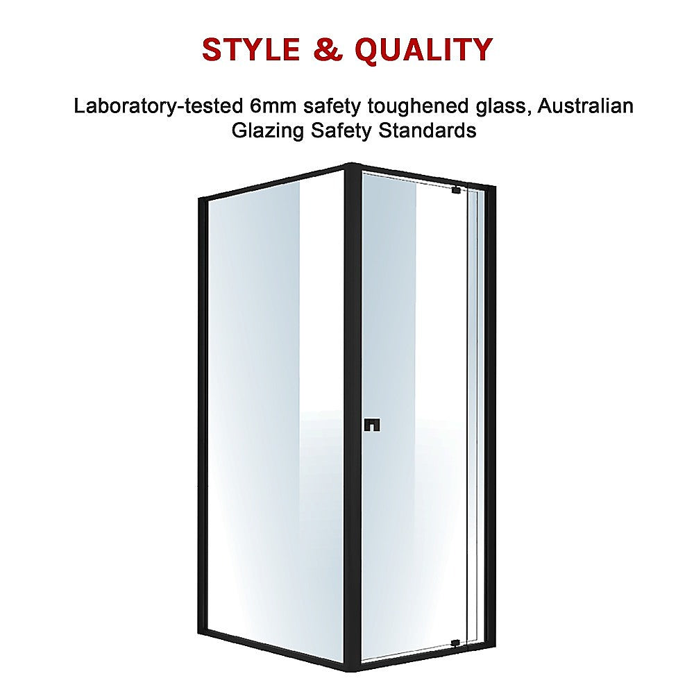 Semi Frameless Shower Screen (74~82)x 195cm & (98~101)x 195cm Side AS/NZS Glass 5